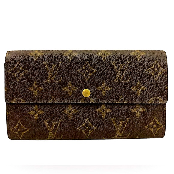 💎 Louis Vuitton Monogram Portefeiulle Sarah Long Bifold Wallet
